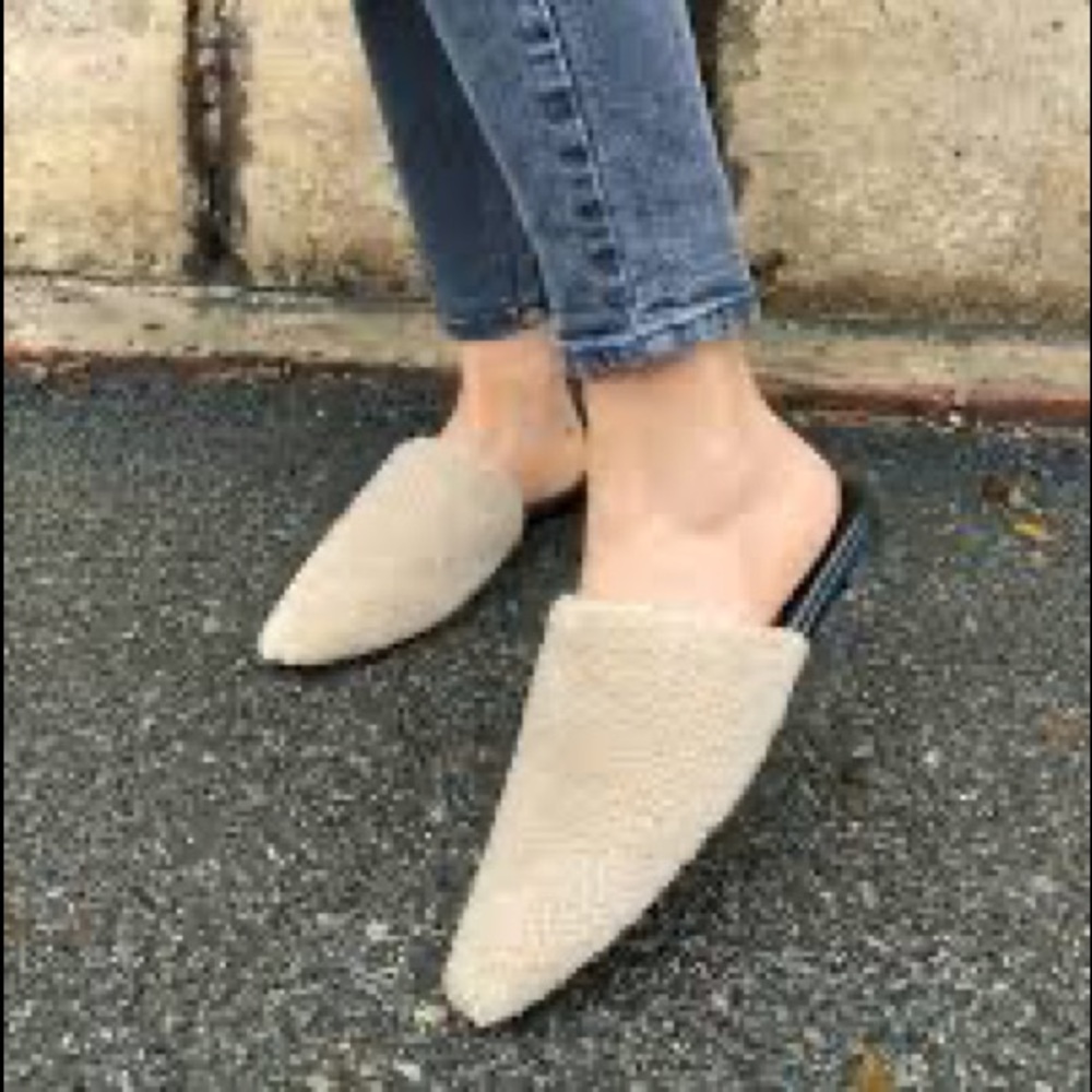 Vince Camuto shearling mules
